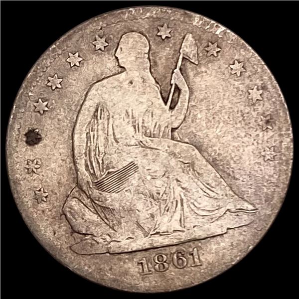 1861-S Seated Liberty Half Dollar NICELY CIRCULATED