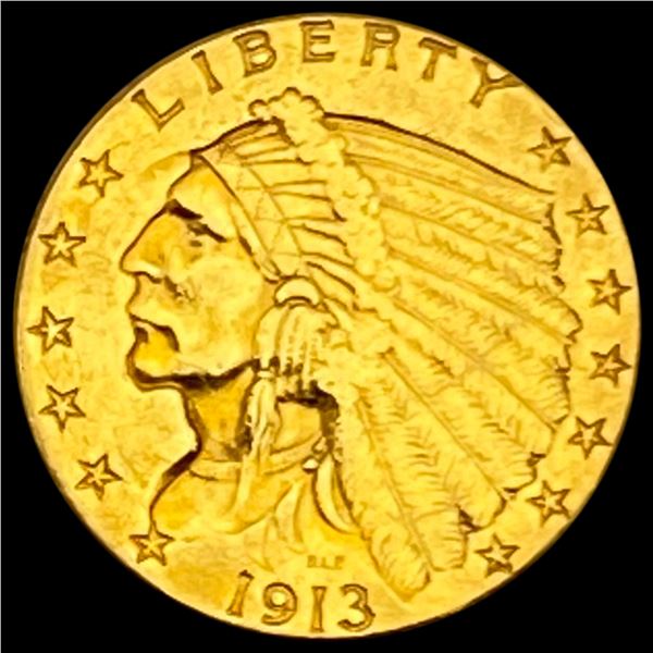 1913 Indian Head $2.50 Gold Quarter Eagl CLOSELY UNCIRCULATED