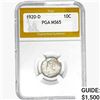 Image 1 : 1920-D Mercury Silver Dime PGA MS65