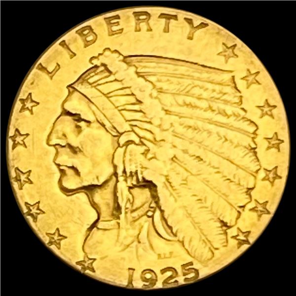 1925 Indian Head $2.50 Gold Quarter Eagl CLOSELY UNCIRCULATED