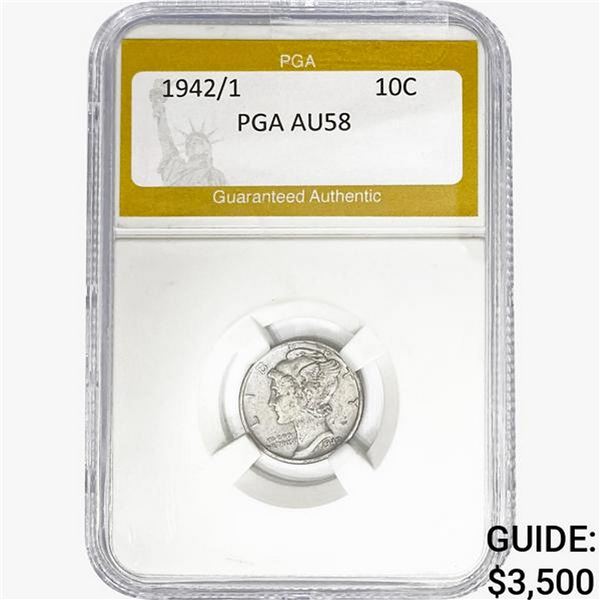 1942/1 Mercury Silver Dime PGA AU58