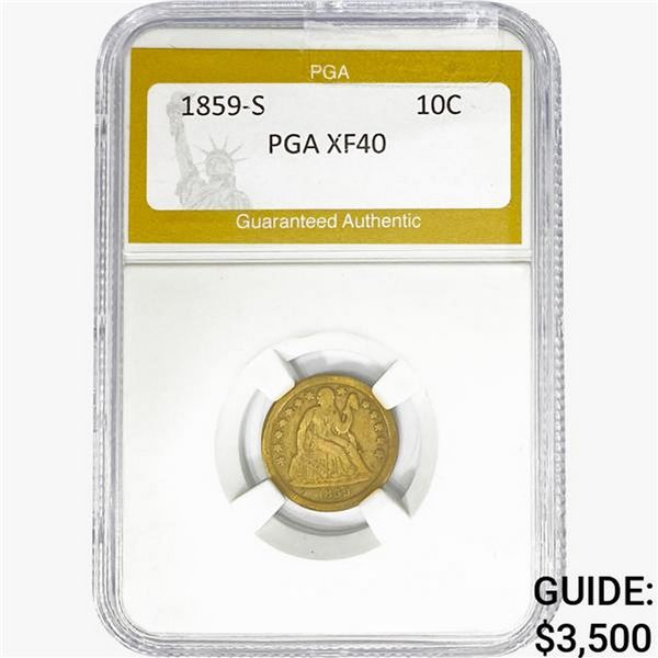 1859-S Seated Liberty Dime PGA XF40