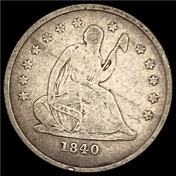 1840-O Seated Liberty Quarter NICELY CIRCULATED