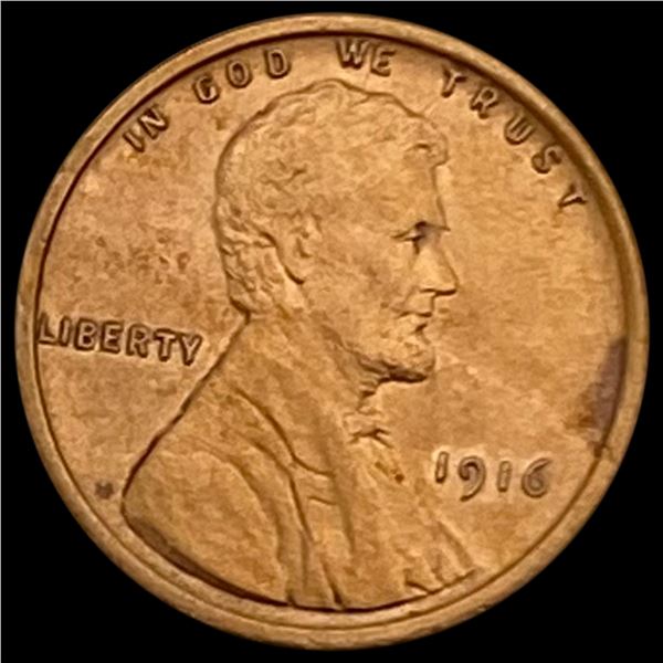 1916 Lincoln Wheat Cent CHOICE AU