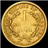 Image 2 : 1851 Liberty Head Gold Dollar CLOSELY UNCIRCULATED