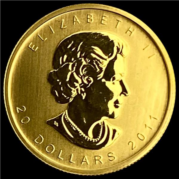 2011 Canada $20 Gold Maple Leaf 1/2 oz GEM BU