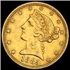 Image 1 : 1885 Liberty Head Half Eagle $5 UNCIRCULATED