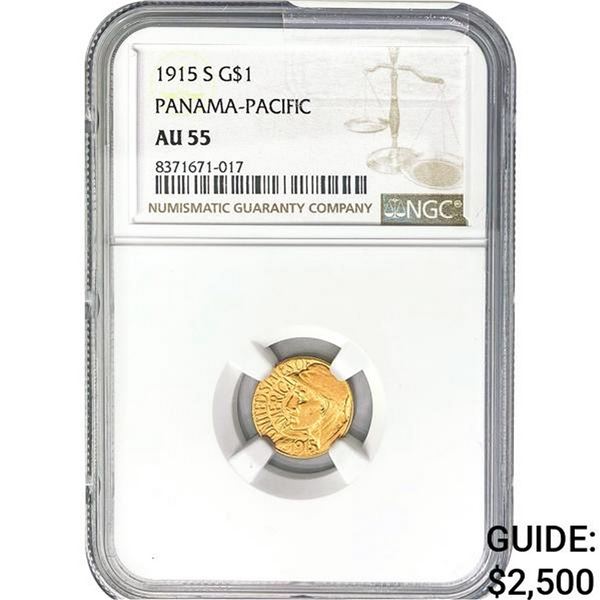 1915-S Panama-Pacific $1 NGC AU55