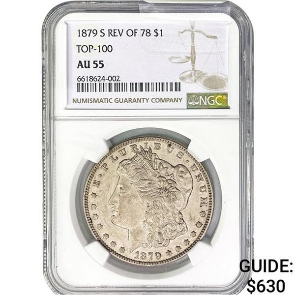 1879-S Rev of 78 $1 NGC AU55
