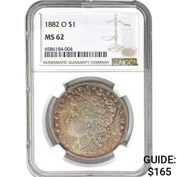 1882-O Morgan Silver Dollar NGC MS62
