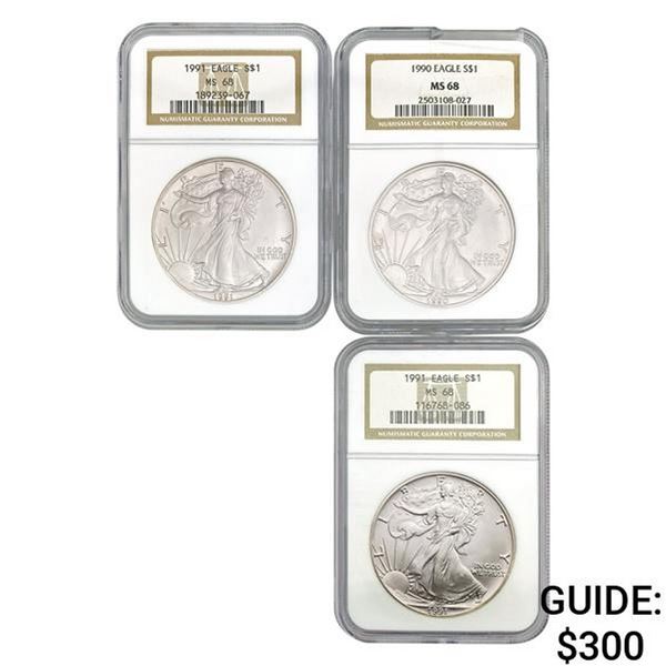 1. 1991 American Silver Eagle NGC MS682