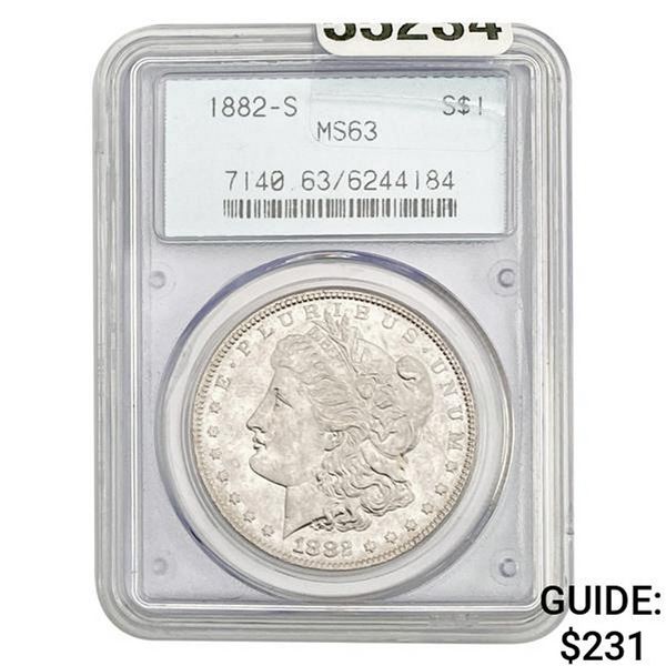 1882-S Morgan Silver Dollar PCGS MS63