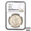 Image 1 : 1885 $1 Morgan Silver Dollar NGC MS66