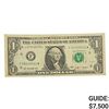 2009 $1 FRN FEDERAL RESERVE NOTE "SERIAL #1" VF