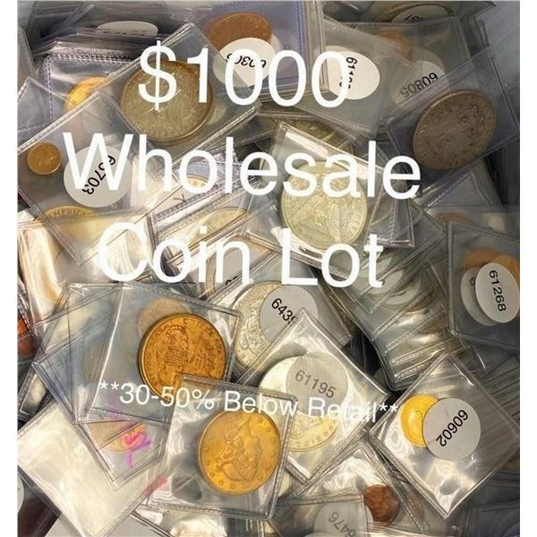 $1000 Wholesale Mixed Coinage Lot