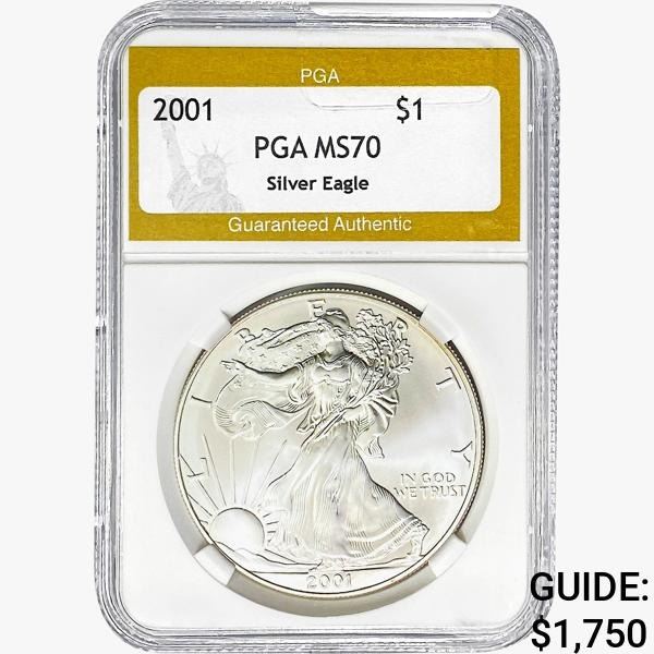 2001 American Silver Eagle PGA MS70