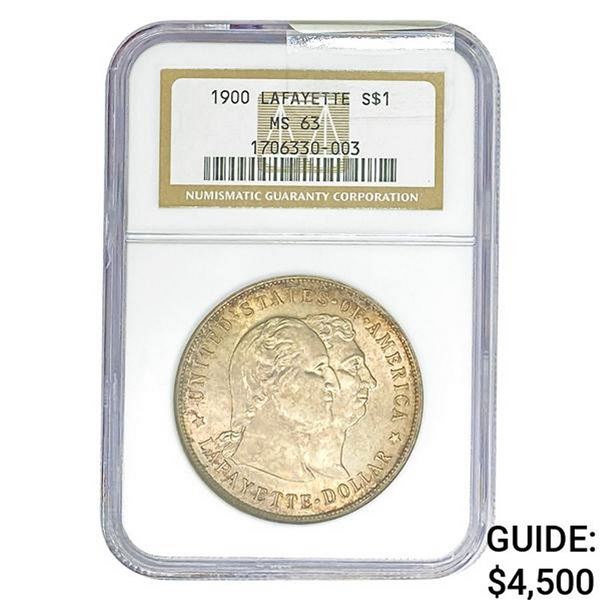 1900 Lafayette Silver Dollar NGC MS63