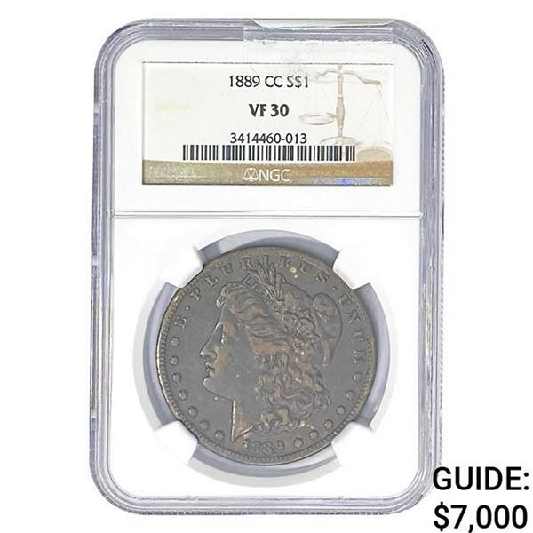 1889-CC Morgan Silver Dollar NGC VF30