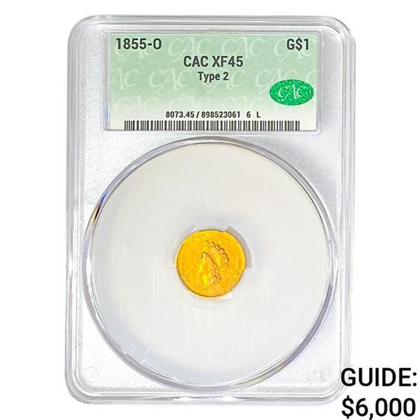 1885-O Rare Gold Dollar CAC XF45