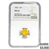 Image 1 : 1852 Rare Gold Dollar NGC MS64