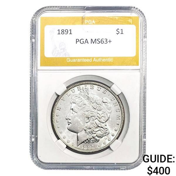 1891 Morgan Silver Dollar PGA MS63+