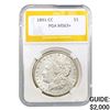 Image 1 : 1891-CC Morgan Dollar PGA MS63+