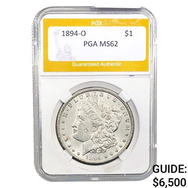 1894-O Morgan Silver Dollar PGA MS62