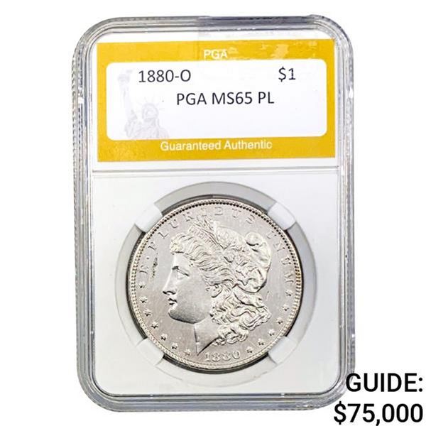 1880-O Morgan Dollar PGA MS65 PL
