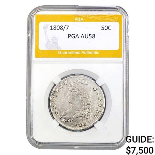 1808/7 50C PGA AU58