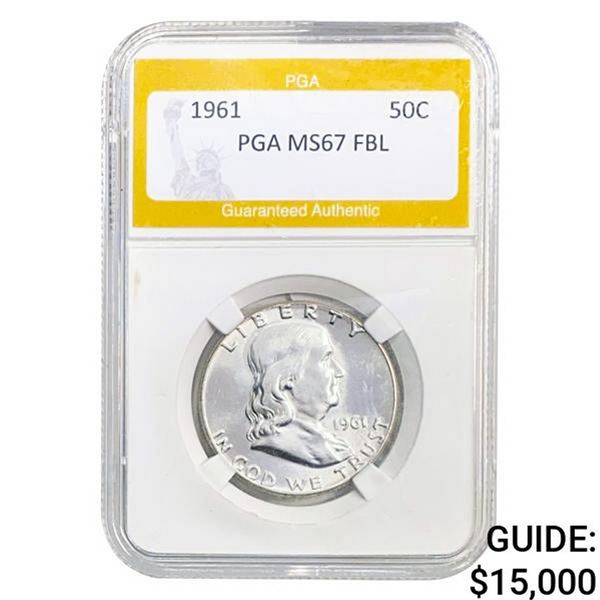 1961 Franklin Half Dollar PGA MS67 FBL
