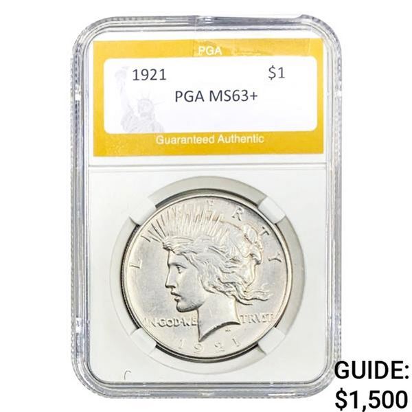 1921 Peace Dollar PGA MS63+