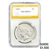 Image 1 : 1921 Peace Dollar PGA MS63+