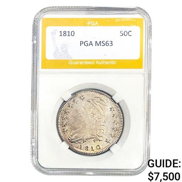 1810 Capped Bust Half Dollar PGA MS63