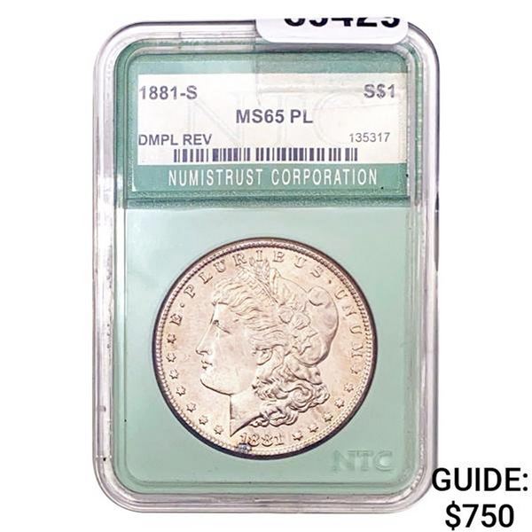 1881-S Morgan Dollar NTC MS65 PL