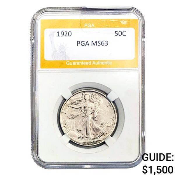 1920 Walking Liberty Half Dollar PGA MS6