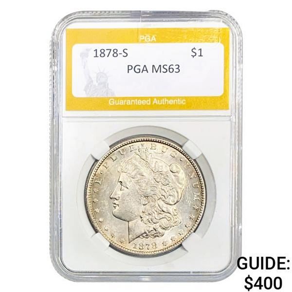 1878-S Morgan Dollar PGA MS63