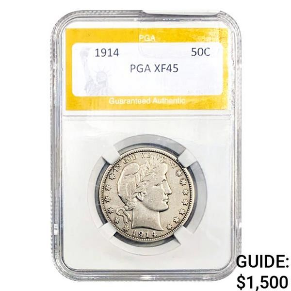 1914 Barber Half Dollar PGA XF45