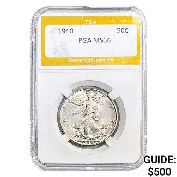 1940 50C Walking Liberty Half Dollar PGA