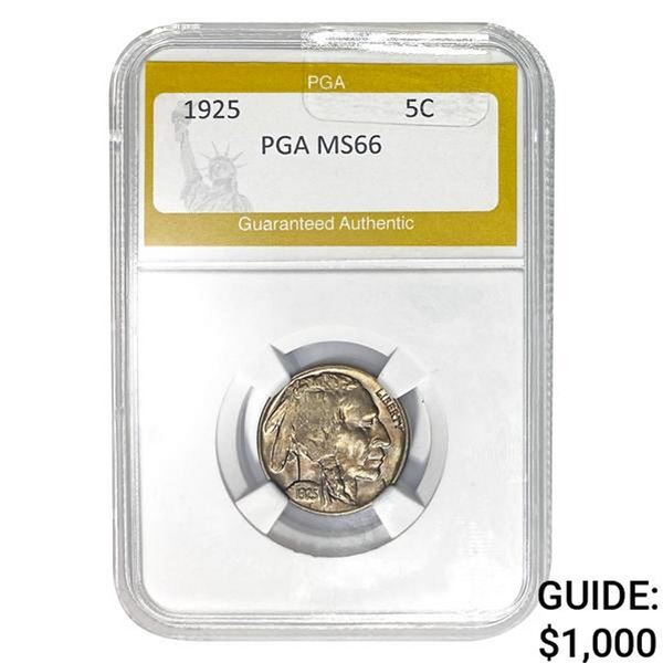 1925 Buffalo Nickel PGA MS66