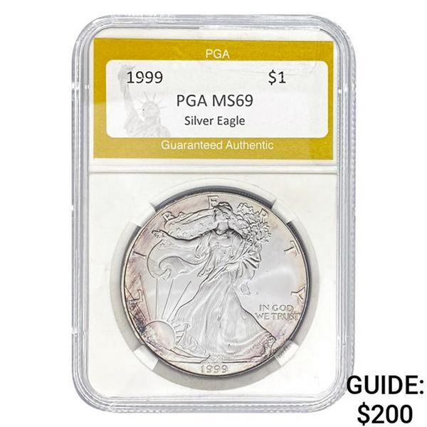 1999 $1 Silver Eagle PGA MS69