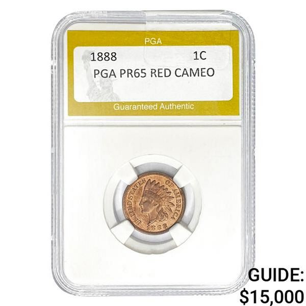 1888 1C Indian Head Cent PGA PR65 Red Ca