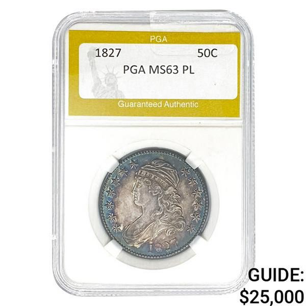 1827 50C PGA MS63 PL