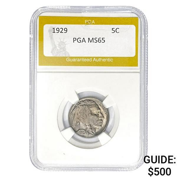 1929 Buffalo Nickel PGA MS65