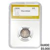 Image 1 : 1836 10C Capped Bust Dime PGA MS64