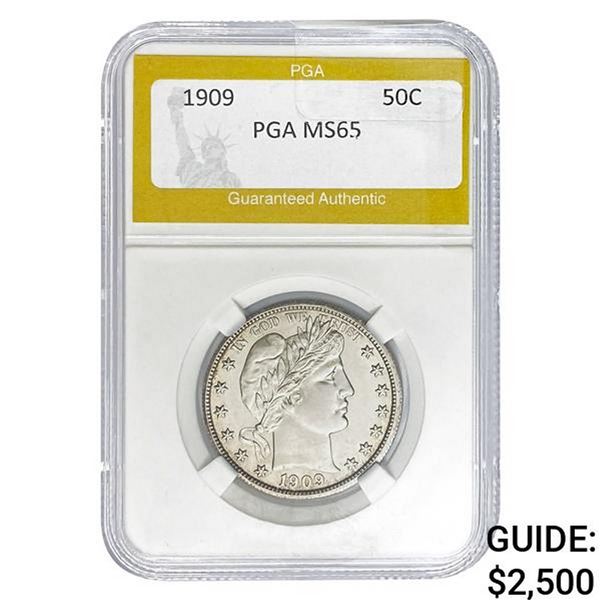 1909 Barber Half Dollar PGA MS65