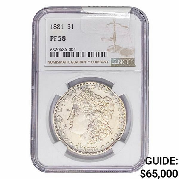 1881 Morgan Silver Dollar NGC PF68