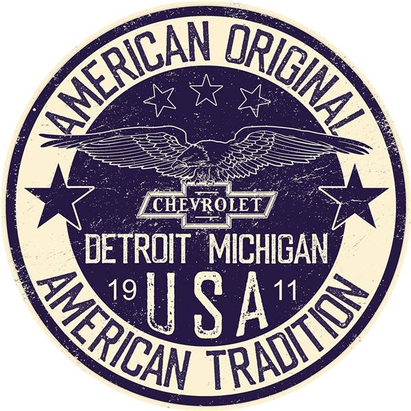 Chevy - Tradition Round **FULLY EMBOSSED STEEL**