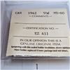 Image 3 : ICCS Graded MS-60 1942 Canadian Fifty Cent Silver Coin