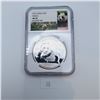 Image 1 : PCGS Graded MS70 2015 China 10 Yuan Panda 1 oz Silver Coin