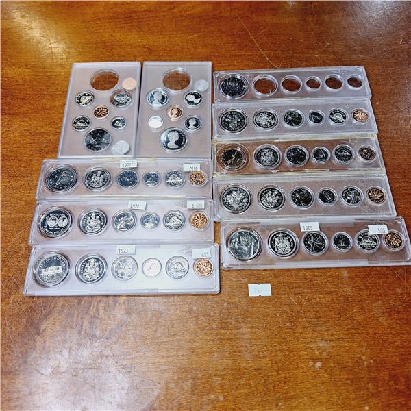 Nine Assorted Canadian Coin Sets